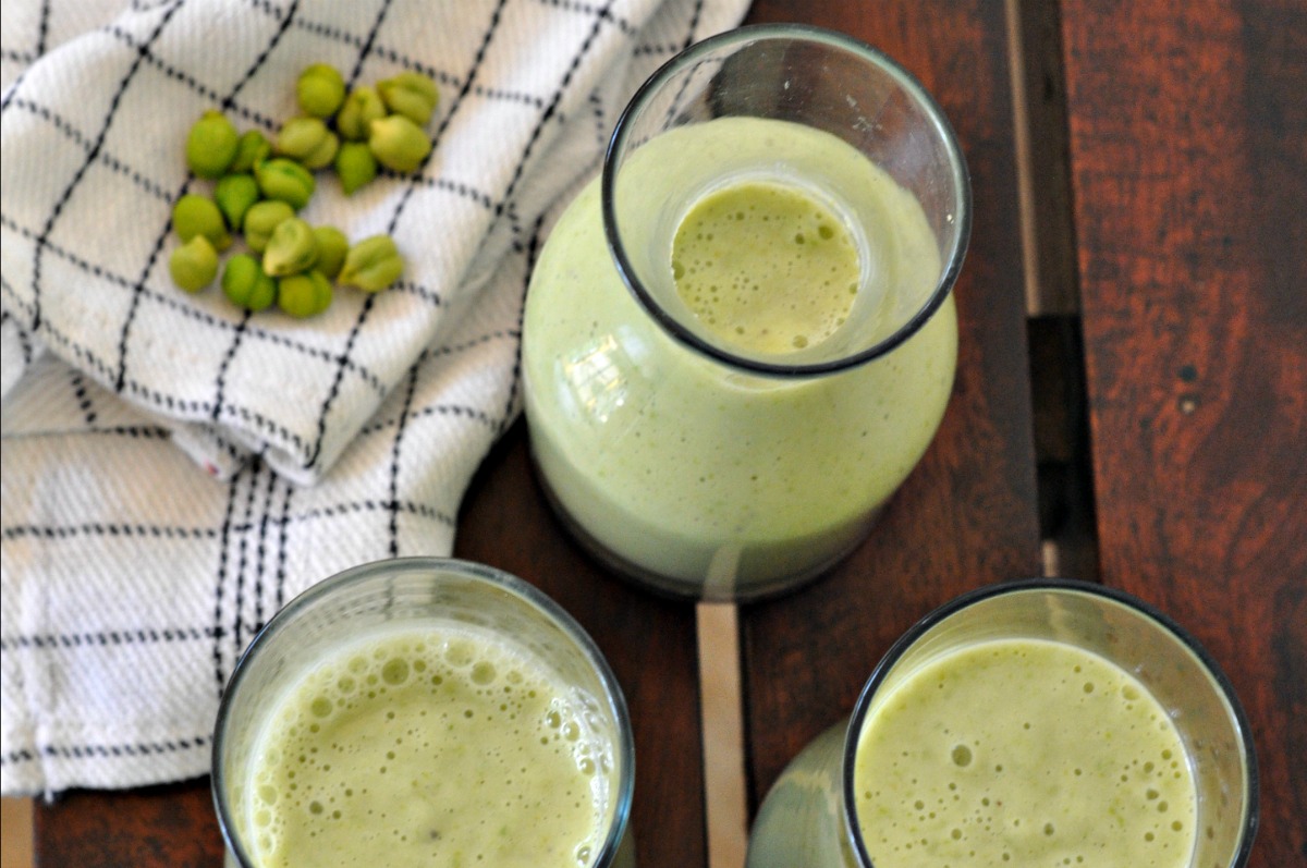 Green Gram Smoothie | Fresh Garbanzo Beans Smoothie - Sinamon Tales